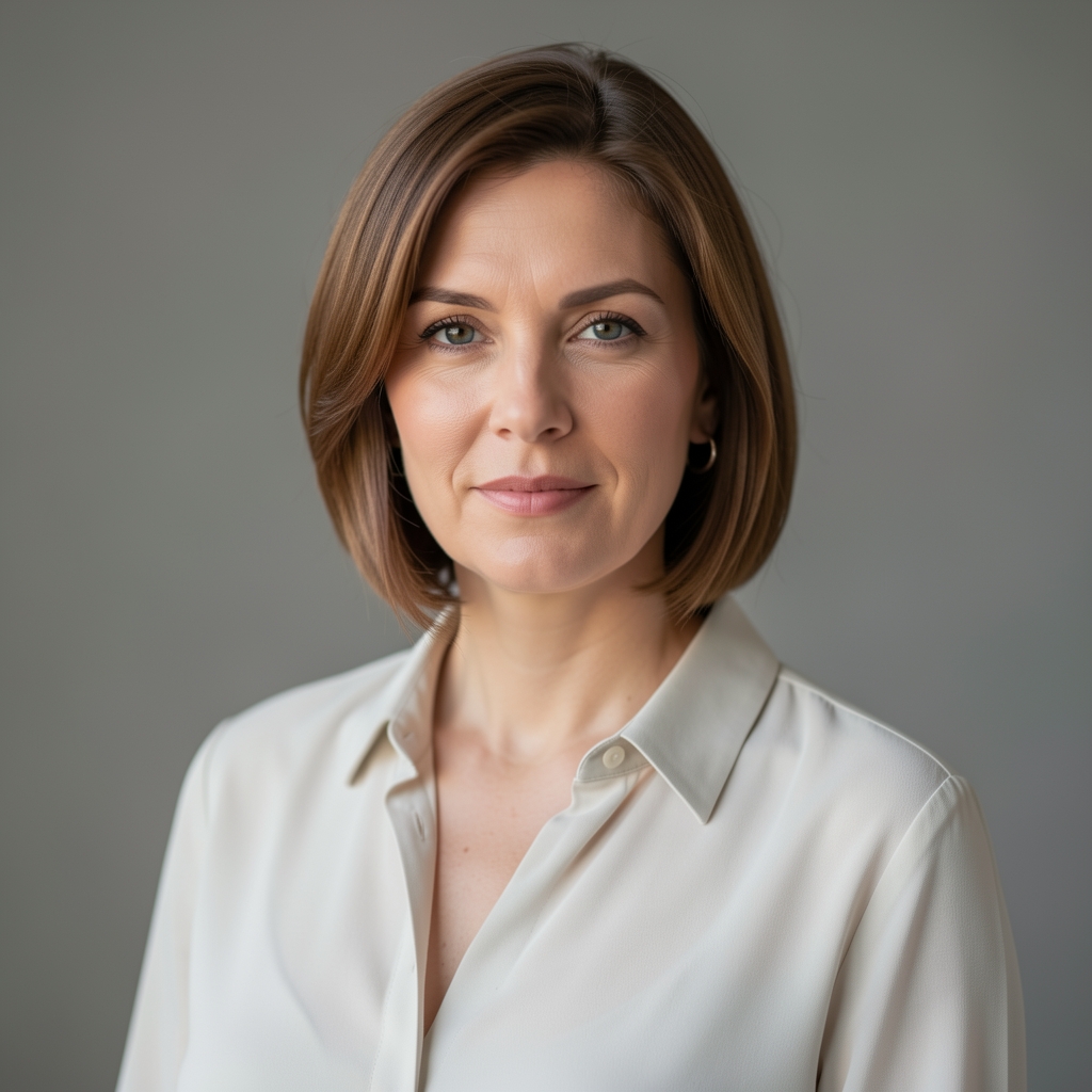 Jana Kratochvílová — výzkumná pracovnice v bílém plášti před serverovnou, vědecký profesionální portrét